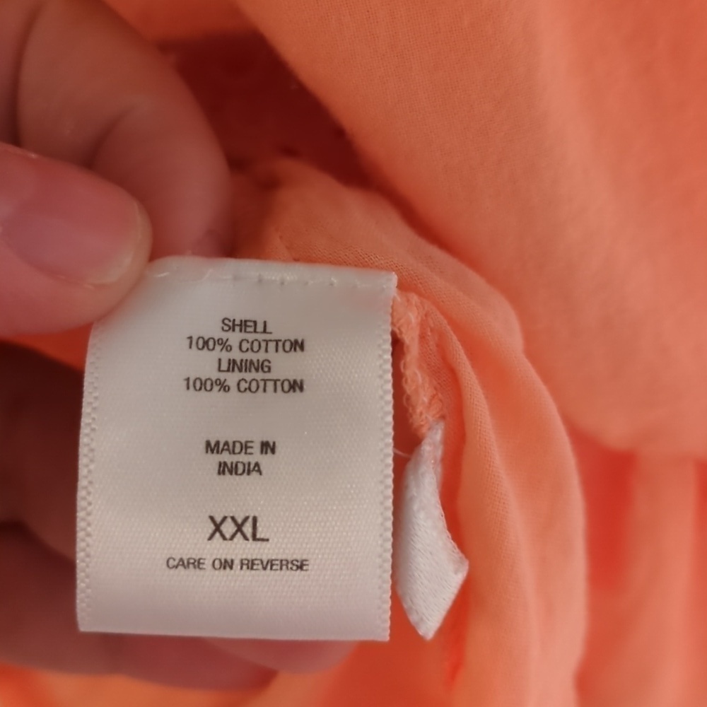 NY&C tiered peach dress eyelet sleeves and hem - Picture 9 of 12